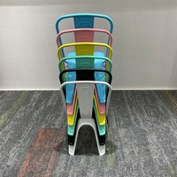 Chaises d'étude durables, résistantes aux intempéries, colorées, légères, empilables, en plastique, pour l'extérieur, le jardin et les événements de fête d'anniversaire