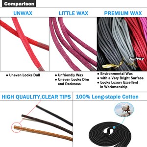 IRun Customized Colors High Quality Durable Round Waxed Shoe Laces Thin Dress Waexed Shoelaces for Oxfords <strong>Brogues</strong> - Product Image 4