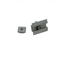 Supports de montage de panneaux solaires en aluminium, pince intermédiaire pour le montage de modules solaires