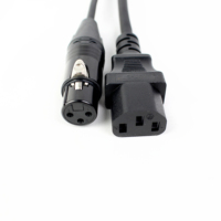 Câble hybride FCONNR AU Plug Power DMX Signal Combo IEC C13 XLR 3 broches pour éclairage de scène