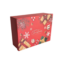 Boîte cadeau de Noël haut de gamme avec couvercle Ciel et Terre, design créatif pliable, personnalisable avec logo client