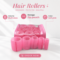Bigoudis auto-agrippants réutilisables sans chaleur, plusieurs tailles, outils de coiffure pour salon et maison