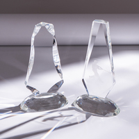 Trophée en cristal K9 gravé au laser 3D personnalisé, forme de goutte d'eau, récompense en cristal vierge, tailles S/M/L, prix de compétition sportive, cadeau