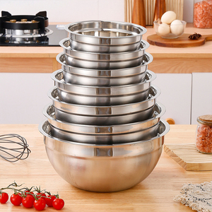 Tigela de aço inoxidável Tigela de cozinha multiuso com tampa para assar e amassar a massa; armazenamento de frutas e vegetais - Product Image 3