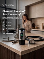 Système de chauffage électronique sans flamme, rechargeable, portable, mini, fantaisie, à longue autonomie, pour chicha, idéal pour les fêtes, le camping et les activités de plein air.