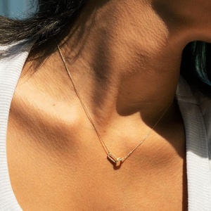Collier pendentif <span class=keywords><strong>cœur</strong></span> superposé en argent sterling S925 avec double zircon ovale, bijoux tendance pour femmes, SPJ - Product Image 6