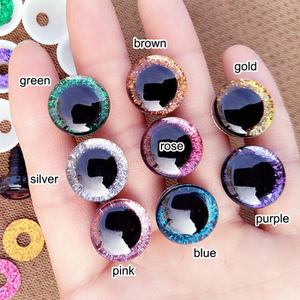 Occhi di sicurezza in plastica 3D accessori per cucire grandi Glitter alla moda occhi di animali ripieni per il giocattolo fai da te - Product Image 6