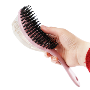Meilleure pagaie 2 <span class=keywords><strong>en</strong></span> 1 <span class=keywords><strong>brosse</strong></span> à cheveux multifonctionnelle <span class=keywords><strong>brosse</strong></span> à cheveux <span class=keywords><strong>en</strong></span> poils <span class=keywords><strong>de</strong></span> <span class=keywords><strong>sanglier</strong></span> pour épais bouclés minces longs courts humides ou secs - Product Image 2