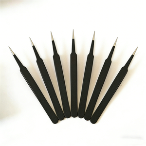 Vente directe usine – Pince à épiler de précision en acier inoxydable durable, antistatique, à prise parfaite, pour cils fins et plumes de nid d'oiseau - Product Image 5