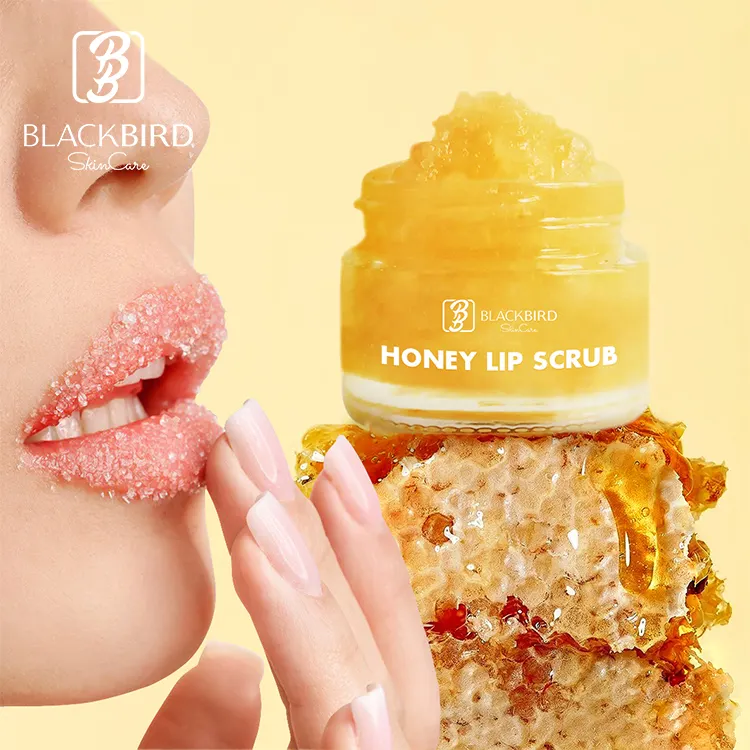 Wholesale Custom Lip Scrub Pink Herbal Organic Hypoallergenic Bulk Sugar Honey Vegan Natural Lip Sugar Scrub