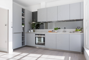 Modern <strong>Small</strong> Kitchen <strong>With</strong> White Lacquer Handless Custom MDF <strong>Door</strong> Kitchen <strong>Cabinet</strong> Sets Made in China - Product Image 2