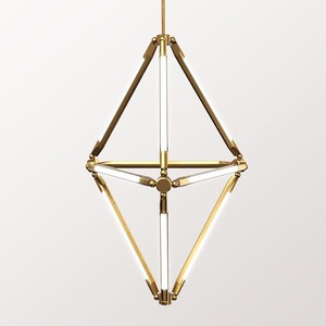 Lustre géométrique à LED E27, suspension à tête unique pour restaurant, chambre, villa, décoration moderne et artistique - Product Image 2