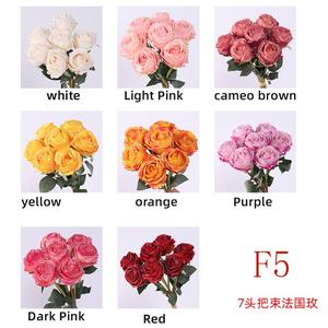 Decoración <span class=keywords><strong>de</strong></span> flores <span class=keywords><strong>de</strong></span> boda rosas <span class=keywords><strong>de</strong></span> tacto real rosas blancas rosas artificiales <span class=keywords><strong>de</strong></span> seda <span class=keywords><strong>de</strong></span> alta calidad al por mayor ramo <span class=keywords><strong>de</strong></span> rosas falsas - Product Image 6