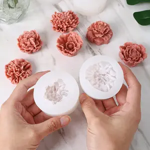 Molde de silicone para velas e flores Y1510 DIY, feito à mão, para sabão e peônia