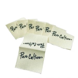 High Quality Factory Custom Clothing Patches <b>Labels</b> Direct Organic Cotton Fabric Tag <b>Labels</b> Custom Woven <b>Label</b> for Apparel - Product Image 1