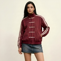 Nouvelle Veste de Sport Extérieure Tendance Style Chinois 2026 – Col Montant, Modèle Couple, Veste Rétro Année Chinoise pour Hommes et Femmes