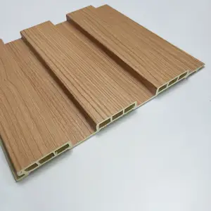 Waterproof Wood Plastic Composite Wall Panel WPC PVC Cladding Boards Interior Exterior Fluted Wall Panels Wpc Wall Panel