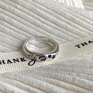 Nhẫn bạc zircon màu thời trang Hàn Quốc FY-JZ527 dành cho nữ, kiểu dáng thời thượng, thiết kế mở độc đáo, đang thịnh hành - Product Image 6