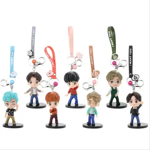 Nieuwe Product 8th 7 Stks/set Sleutelhanger Kpop Ster Groep Action Figures Sleutel Bangtan Jongens Koreaanse Cartoon Poppen Cadeau Voor Meisjes