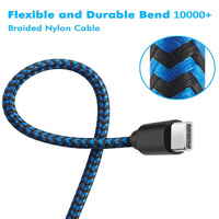 Disesuaikan nilon dikepang 1m 2M 3M usb-c 3A Data ponsel pengisian A Male 3.1 5A 3.0 Usb Tipe C kabel