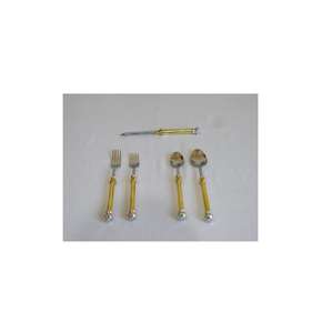 Premium Fantaisie Moderne De Luxe Offre Spéciale Vintage En Laiton Couverts Ensemble Émail Indien Décoratif À La Main Couverts Ensemble S. Acier - Product Image 1