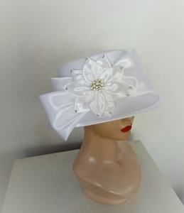 Topi Wanita Formal Lebar Putih untuk Pesta, Gereja, dan Acara Resmi, Grosir, Model Baru Elegan untuk Hari Ibu - Product Image 3