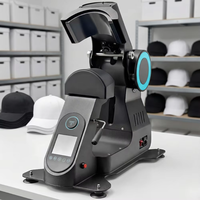 Mini presse à casquettes électrique automatique avec plaque chauffante incurvée et revêtue, base antidérapante, mode mémoire, pour transfert de vinyle sur casquettes