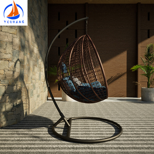 Cheap Xl Oval Hanging Egg Chair Hamaca Columpio negro Cuerda gris Soporte de mimbre Muebles Sillas de huevo al aire libre para la venta - Product Image 6