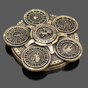 Nuevo Juego de Dados Metálicos de Lujo con Dial Giratorio 7 en <span class=keywords><strong>1</strong></span>, Color Verde Ilusión, de Alta Calidad para Juegos de Mesa D&D - Product Image 4
