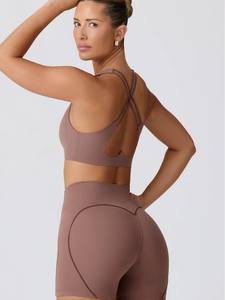 女性用ピーチヒップハイウエストスポーツトレーニングショーツヌードタイト通気性フィットネス3/4パンツヒップリフティングヨガショーツ - Product Image 6