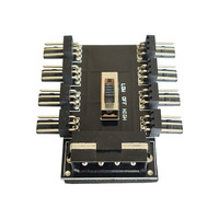 Controlador de Velocidad de Ventilador Manual de 3 Velocidades y 8 Puertos, Alimentado por SATA e IDE, para Ventiladores de Refrigeración de Chasis de PC de 3/4 Pines