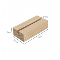 Support de présentation en bois massif naturel à fentes, porte-panneau rectangulaire en bois pour décoration de table de mariage, photos, menus et cartes