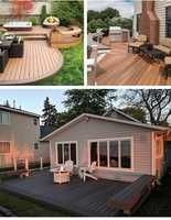 Plancher composite WPC pour extérieur à prix avantageux, design personnalisé, lames de terrasse creuses en bois-plastique