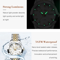 Jam Tangan Wanita Poedagar 3076 Desain Baru, Fashion Mewah, Stainless Steel, Quartz, Tahan Air, Kalender, Bercahaya