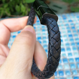 En Cuir véritable Tressé magnétique de charge rapide bracelet <span class=keywords><strong>chargeur</strong></span> câble usb pour <span class=keywords><strong>iphone</strong></span> - Product Image 2