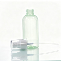 Bouteilles de voyage transparentes vert clair de 150 ml avec bouchons à pompe à clapet pour toner, brume hydratante, désinfectant pour les mains, spray d'aromathérapie