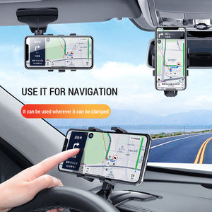 <span class=keywords><strong>Support</strong></span> de <span class=keywords><strong>t</strong></span>éléphone portable de numéro de carte de stationnement de voiture de berceau de miroir de contrôle central pour le pare-brise de tableau de bord - Product Image 4