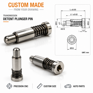 Goupille de déverrouillage de transmission en acier usinée CNC, à tête hexagonale avec rainure à extrémité sphérique pour le positionnement de verrouillage du levier de vitesses - Product Image 1