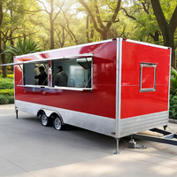 Remorque alimentaire mobile de 14 pieds, type Taco Box, pour pizzas, glaces, BBQ, avec cuisine entièrement équipée