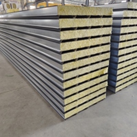 Système ignifuge moderne de polyuréthane de mur de toit Panneaux muraux de salle blanche Laine de roche Eps Pu Pir Panneaux sandwich Matériau métallique