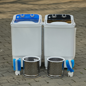 Lavatrice Compatta a Tamburo Singolo da 7KG, Mini Lavatrice Semi-automatica per Uso Domestico, Doppia Funzione per Lavaggio e Centrifuga - Product Image 4