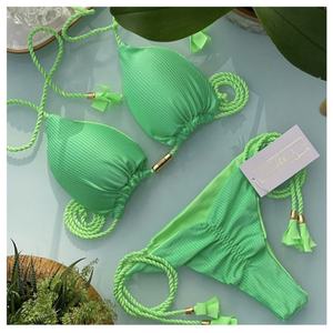 ชุดบิกินี่ถักนิตติ้งแบบ OUTPACE กางเกงขาสั้นผู้หญิงแบบแบล็ค โทนสีต่างกัน ชุดบิกินี่แบบ Thong สั่งทำได้ มีจำหน่าย ชุดว่ายน้ำสำหรับผู้หญิง - Product Image 2