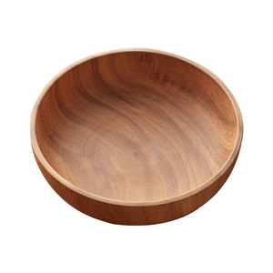 Ciotole in Legno Stile Minimalista per Uso Domestico, Ciotole per Insalata in Legno di Acacia per Case, Soggiorni, Esterni e Ristoranti - Product Image 3
