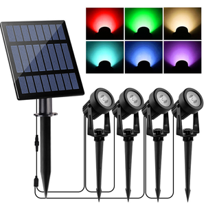 Lampe solaire de <span class=keywords><strong>jardin</strong></span> en ABS LED 4W, projecteur solaire haute luminosité, lumière décorative rotative pour <span class=keywords><strong>jardin</strong></span> et cour - Product Image 1