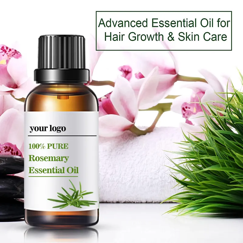 Aceite esencial de Romero de alta calidad para acelerar el crecimiento del cabello Aceite natural puro para el cuidado del cabello