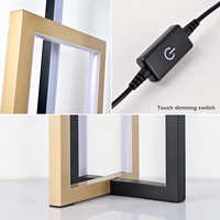 Nouveau Design 3 Étape Tactile Dimmable Luminosité Forme Carrée Led Lecture Smart LED Articles Lumineux Lampe de Bureau pour Chambre