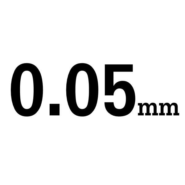 0.05mm(0in)