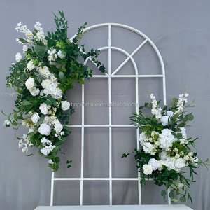 Promise Greeney y White Rose Flower Runner Corredor de flores artificiales Decoración de la boda - Product Image 2