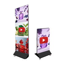 Pantalla LED Digital Portátil, Plegable y Ultraligera de Aluminio, con Control por WiFi y Aplicación, CMS Basado en la Nube para Cafeterías