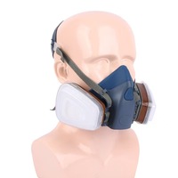Black Half Face Tactical Respirator Kids Reusable Silicone Gas Mask CBRN Filter Oxygen Tank NBC for Nuclear Bong Tear Optimal